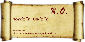 Morár Omár névjegykártya